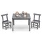 3 Pieces Wooden Children Furniture Set Including 2 Armless Chair and 1 Table